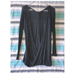 Charcoal grey oversized long sleeve